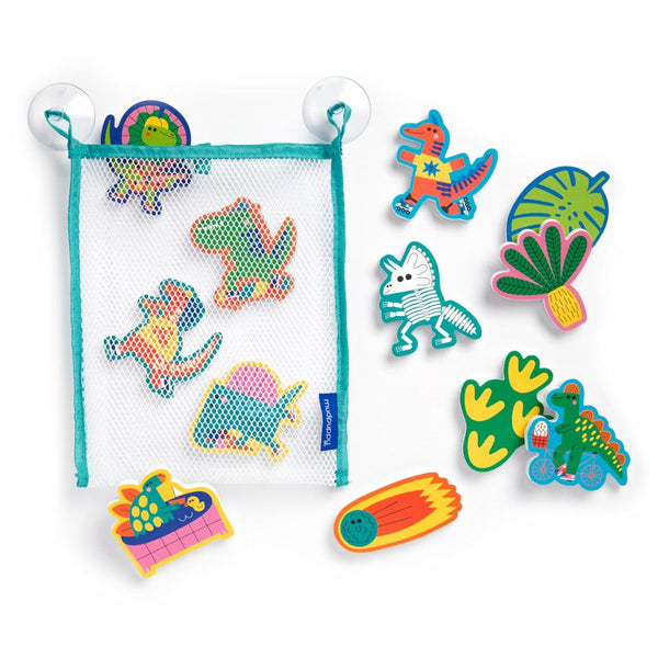 Mudpuppy Stickable Foam Bath Shapes - Rub-a-Dub Dinos