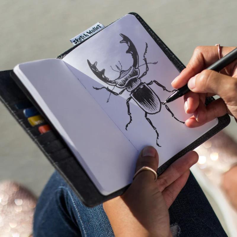 Inky's Original Canvas Sketch Wallet - Black – Midoco Art & Office Supplies