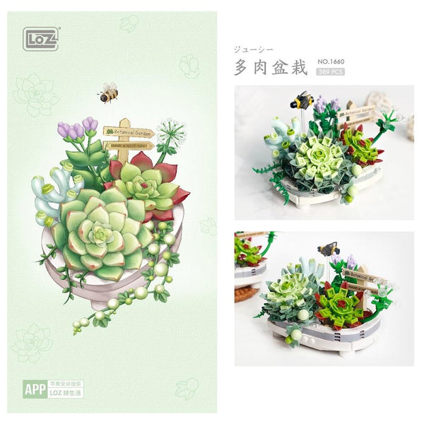 LOZ Mini Block Kit - Eternal Potted Succulent Plants