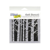 The Crafters Workshop Stencil - 6"x6" Aspen Trees