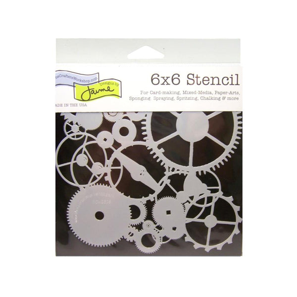 The Crafters Workshop Stencil - 6"x6" Gears