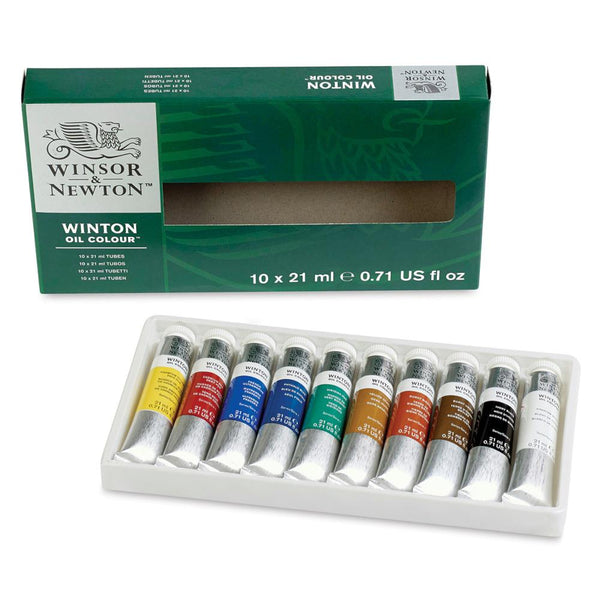 Winsor & Newton Winton Oil Paint Tube 10x21mL Basic Set
