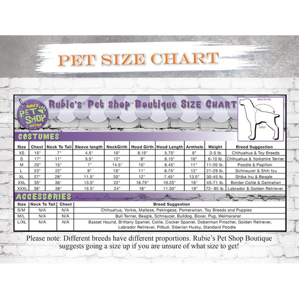 Rubies Blue Monster Pet Costume Set - Small