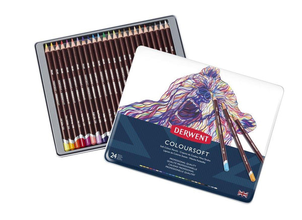 Derwent Coloursoft Pencil 24 Tin Set