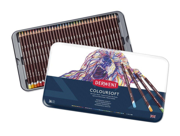 Midoco.ca: Derwent Coloursoft Pencil 36 Tin Set
