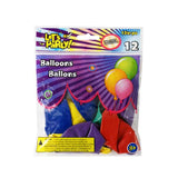 Let's Party! Balloons 12pk Assorted Colours