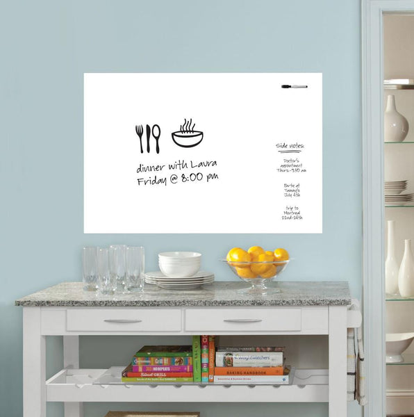 Wallpops Dry Erase Message Board 36" x 24" - White