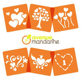 Midoco.ca: Avenue Mandarine Stencils Hearts