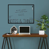 Wallpops Dry Erase Message Board 24" x 17.5" - Black on Clear