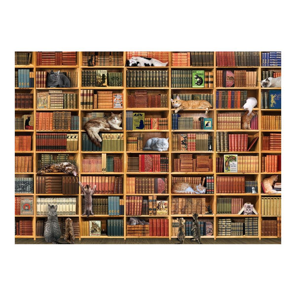 Cobble Hill Cat Library Puzzle 1000pc