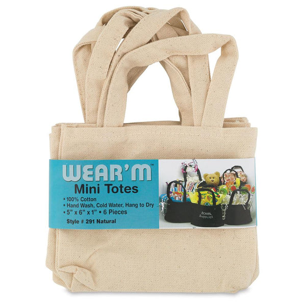 Wear'm Mini Tote Bags 6 Pack