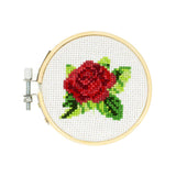 Midoco.ca: Kikkerland Mini Cross Stitch Kit - Rose 