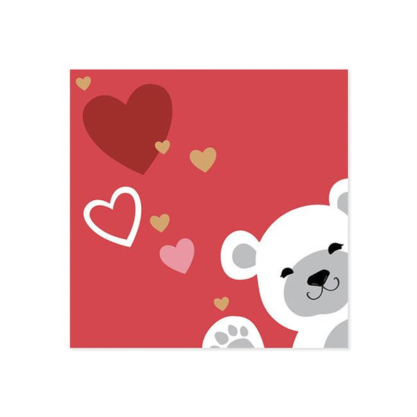 Midoco.ca: Pop-up front Bear Hearts Valentine