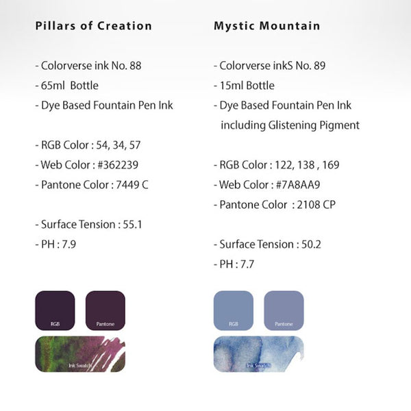 Colorverse Bottled Ink Pillars of Creation & Mystic Mountain 2-Bottle Set