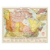 Cavallini 1000pc Vintage Puzzle - Map of Canada