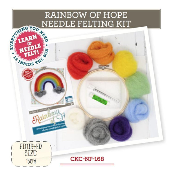 Crafty Kit Co. Needle Felting Kit - Rainbow of Hope