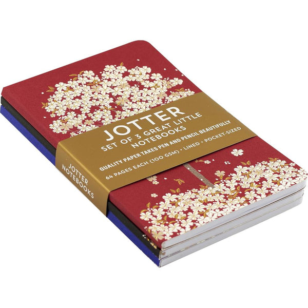 Peter Pauper Press Jotter Mini Notebooks 3pk Falling Blossoms