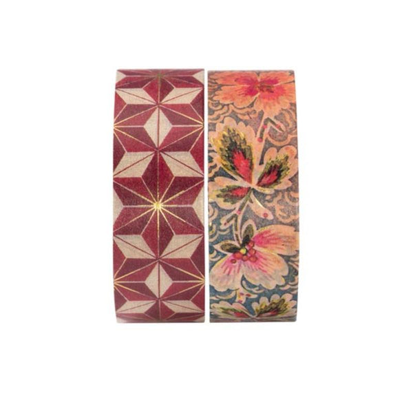 Paperblanks Washi Tape 2pk - Hishi & Filigree Floral Ivory