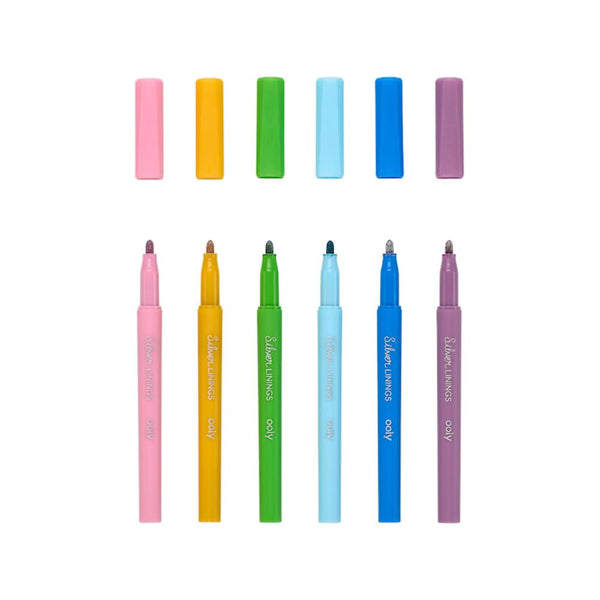 Ooly Silver Lining Outline Markers 6pk