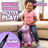 Waddle Ride On Bouncer, Purple Pink Unicorn