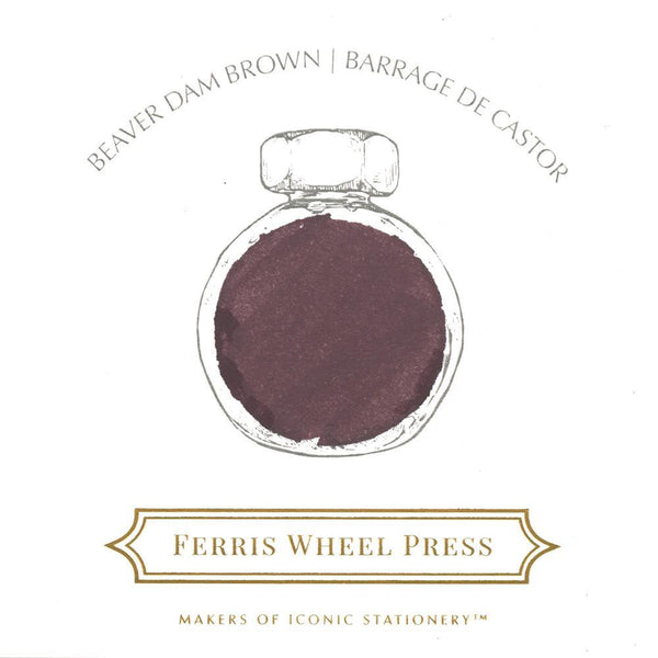 Ferris Wheel Press Bottled Ink - 38ml Beaver Dam Brown