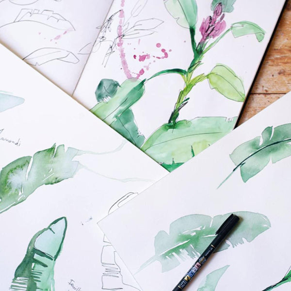 DIY Watercolor Jungle by Marie Boudon
