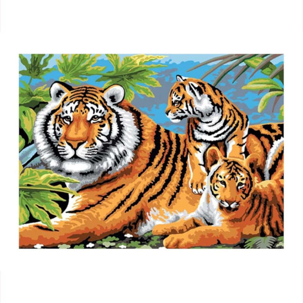Royal & Langnickel Paint by Numbers - Tiger & Cubs