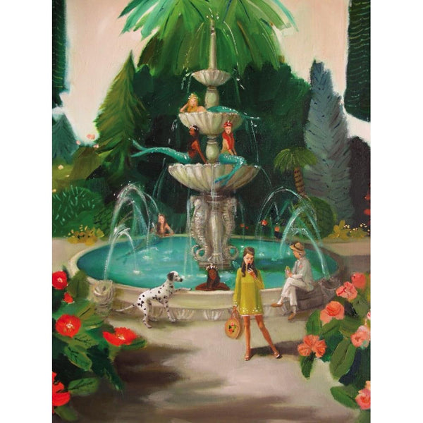 New York Puzzle 1000pc Janet Hill: Mermaid Fountain