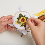 Kikkerland Mini Cross Stitch Embroidery Kit – Sunflower