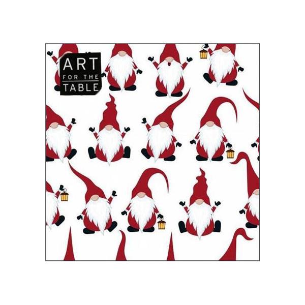 Art for the Table Christmas Lunch Napkins 16pk Gnomes Assorted