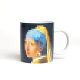 Today Is Art Day Pixel Art Mug - Girl with a Pearl Earring