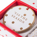 Graphique de France Holiday Gift Tags - White & Gold