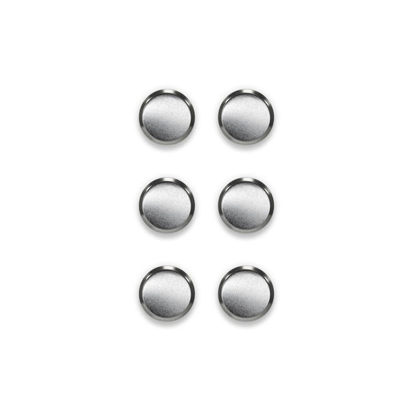 Quartet Magnets 6pk - Round Silver Tin