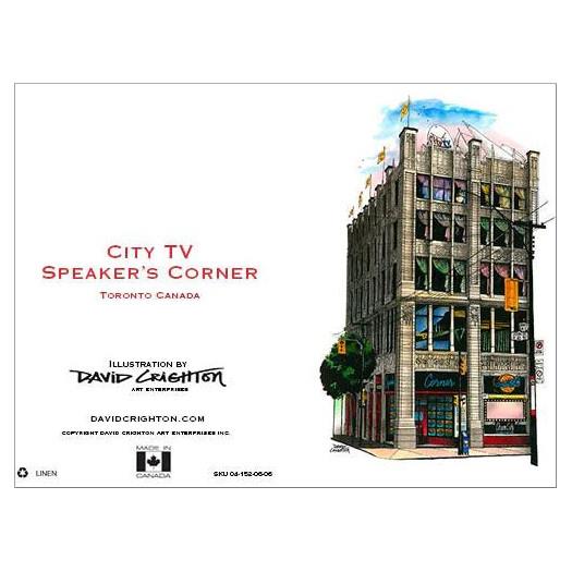 David Crighton Greeting Card - City TV Speaker's Corner Toronto