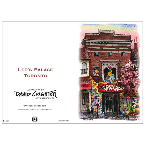David Crighton Greeting Card, Lee's Palace Toronto