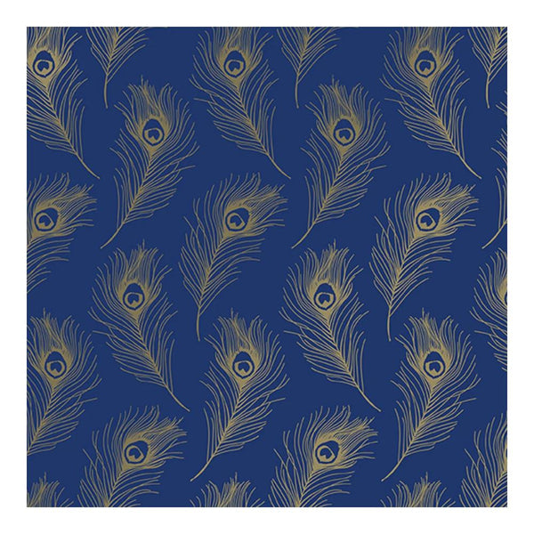 Pictura Gift Wrapping Paper Roll - Peacock Feathers