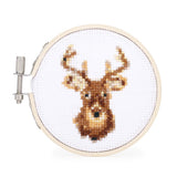 Kikkerland Mini Cross Stitch Embroidery Kit - Deer