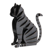 Fridolin 3D Paper Model - Cat, Black