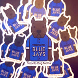 Toronto Dog Moms Sticker - Toronto Blue Jays Black Bull Terrier