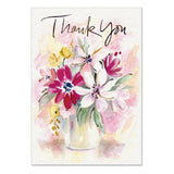 Punch Studio Thank You Cards 12pk Floral Vase