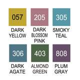 Kuretake Zig Clean Color Real Brush 6pk - Smokey Colours