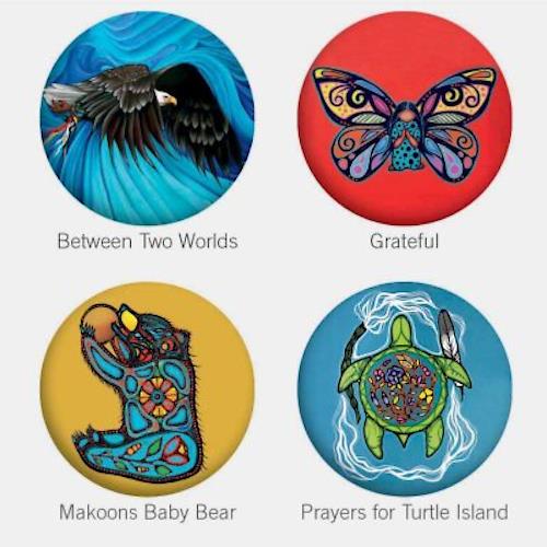 Indigenous Collection Glass Magnet Set of 4 - Jackie Traverse