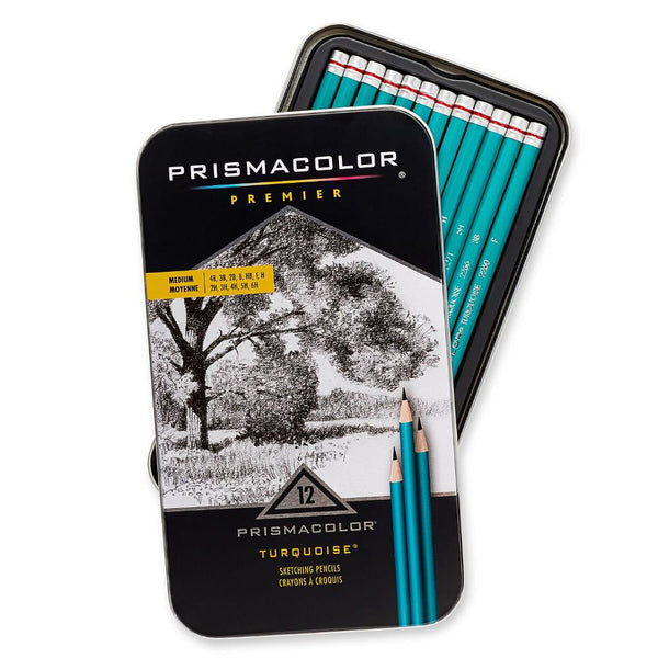 Prismacolor Premier Turquoise Graphite Sketching Pencil Set 12pk