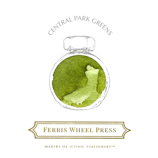 Ferris Wheel Press Bottled Ink - 38ml Central Park Greens