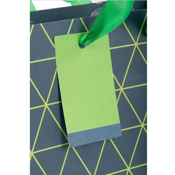 Paper Trendz Geometric Teal Gift Bag - Medium