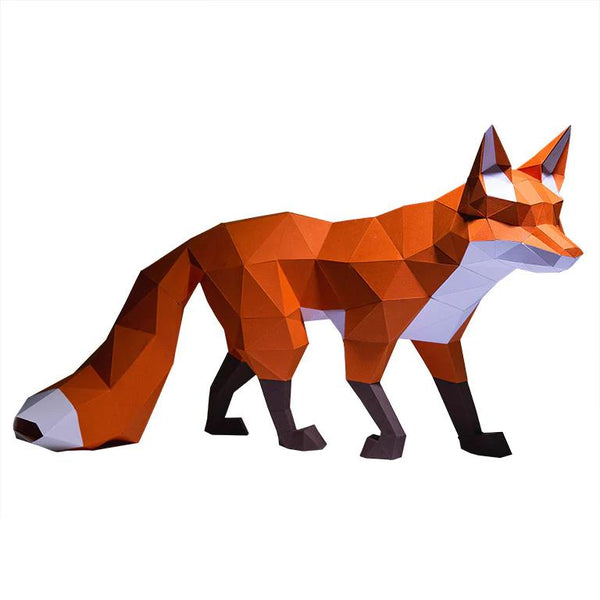 PaperCraft World 3D Walking Fox Papercraft Model DIY Kit