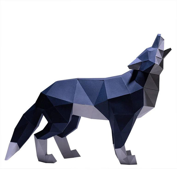 PaperCraft World 3D Wolf Papercraft Model DIY Kit