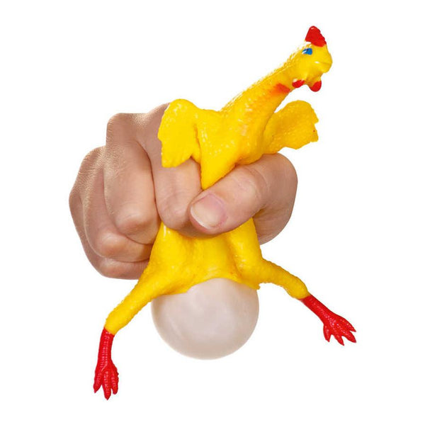 Tobar Egg Laying Rubber Chicken Squeeze Toy