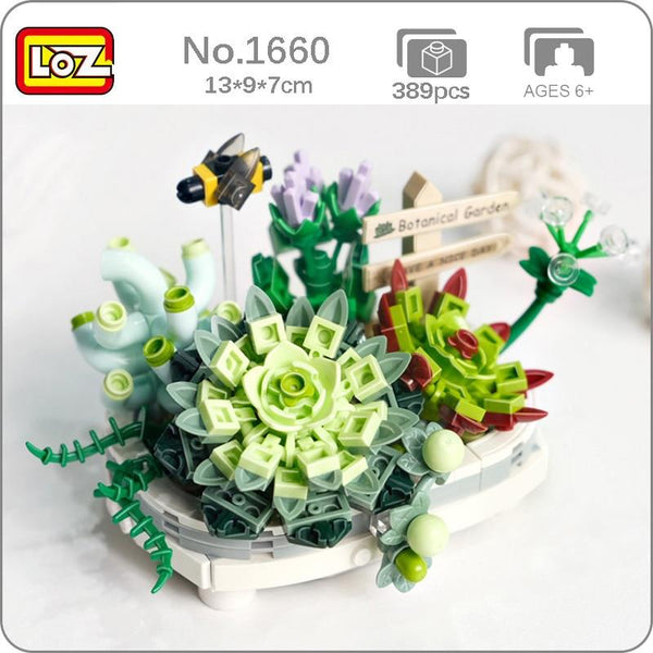 LOZ Mini Block Kit - Eternal Potted Succulent Plants
