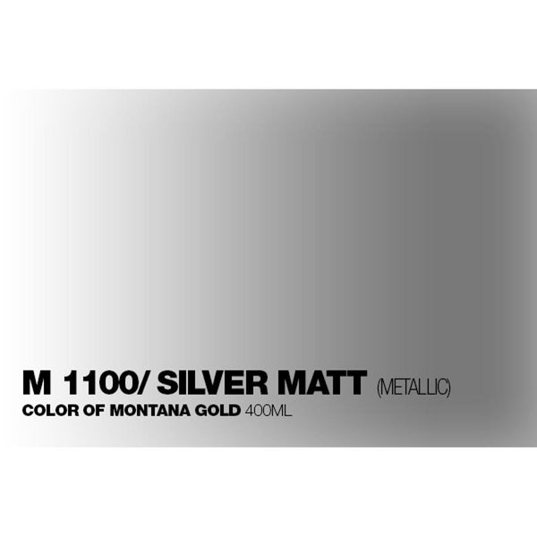 Montana GOLD 400mL Spray Paint - Metallic Silver Matte